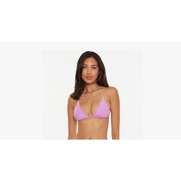 NWT BECCA Rebecca Virtue Groovy Cheryl Reversible Triangle Swim Top Multi Large - Picture 3 of 11